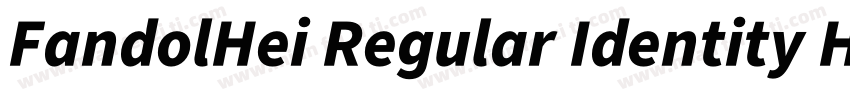 FandolHei Regular Identity H字体转换